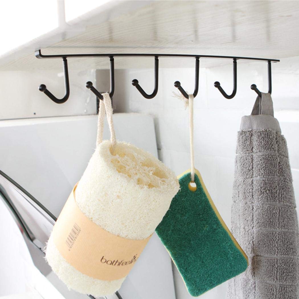 UpBeauty New Iron Multi-Function Kitchen Cabinet Organized Hook Utility Hooks