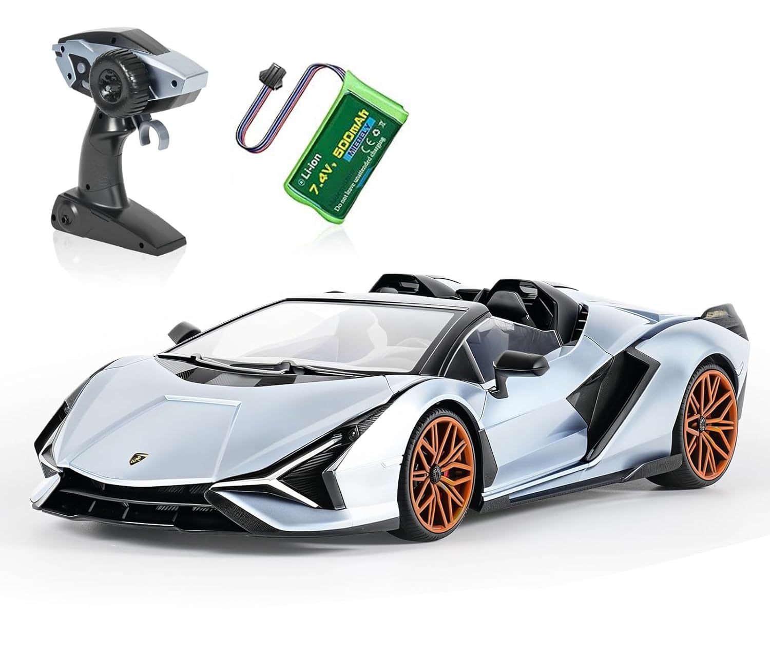 Photo 1 of (used item) MIEBELY Lamborghini Remote Control Car, 1:16 Scale Lambo Toy Car 7.4V 500mAh Officially Licensed