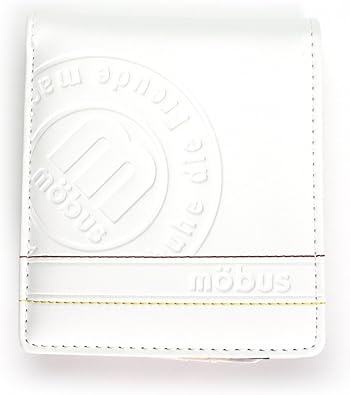 Amazon 二つ折り財布 Mobus モーブス ビック エンボス ラウンド ファスナー 財布 Zip メンズ サイフ ブランド 無地 白 ホワイト シューズ バッグ