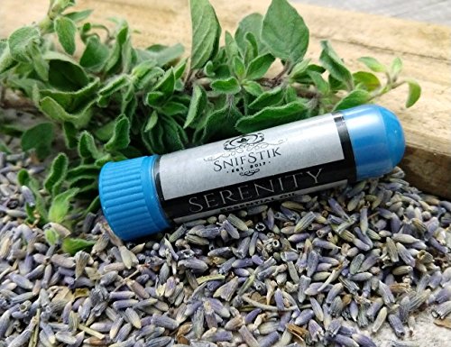 SERENITY Aromatherapy Nasal Inhaler | Personal Diffuser with ORGANIC Essential Oil Blend of Lavender, Ylang Ylang, Grapefruit | EASE ANXIETY & DEPRESSION, LIFT MOOD, CALM NERVES - Thumbnail 2