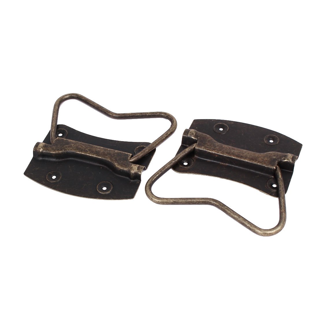 Sourcingmap Wooden Box Chest 103mmx102mmx8mm Metal Puller Handles Bronze Tone 2pcs