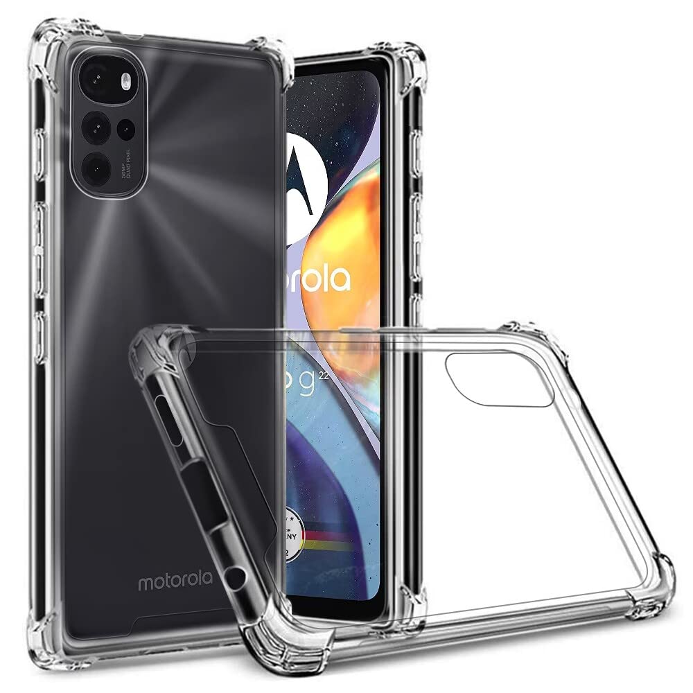 Totill Case for Motorola Moto G22, Crystal Clear [Anti-Yellowing] Anti-Shock Anti-Slip Anti-Scratch Silicone Phone Case, Smartphone cover Cover for Motorola G22 Funda Coque Hüll 6.5 inch Transparent