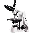 AmScope T690C Trinocular Compound Microscope, 40X-2500X Magnification, WH10x and WH25x Super-Widefield Eyepieces, Infinity Objectives, Brightfield, Kohler Condenser, Double-Layer Mechanical Stage