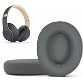 Replacement Ear Pads Cushions Compatible with Beats Studio 3.0/2.0, Headphone Ear Covers with High Density Memory Foam, Soft Leather, Adaptive Beats Noise Cancelling Headphones Replacement Earpads