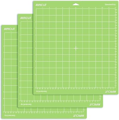 AIRCUT Standard Grip Cutting Mat 12x12 3 Pack for Cricut Maker Explore Air 2