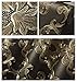 Blooming Wall: Elegant European Black/Gold/Brown Flocking Embossed Textured Damasks Wallpaper Wall Mural Wallpaper for Living Room Bedroom, 20.8 In32.8 Ft=57 Sq.ft,Brown/Gold/Black