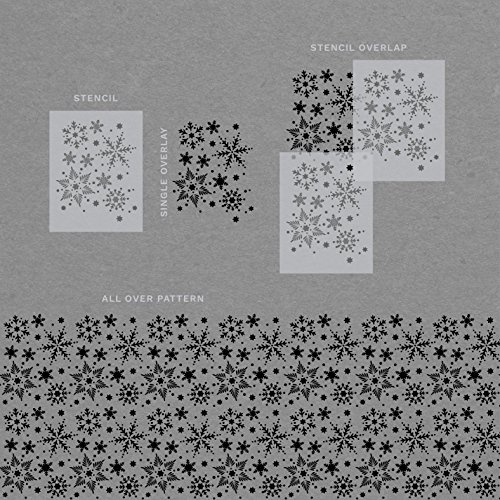 Snowflakes Pattern Stencil Template - Reusable Christmas Stencil with Multiple Sizes Available