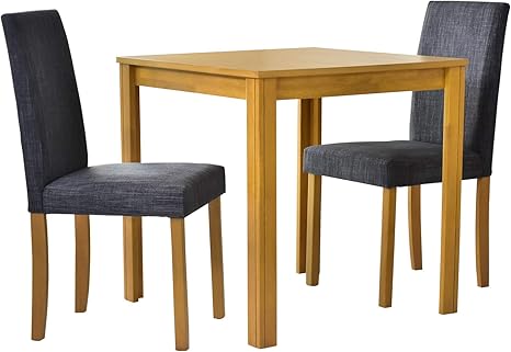 Amazon Doris ダイニングテーブル 2人用 ダイニングテーブルセット 3点セット 幅75cm 天然木 ダイニングテーブル チェア 2人掛け 組立式 ナチュラル レベッカ3点 ダイニングセット オンライン通販