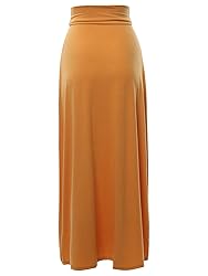Basic Foldable High Waist Floor Length Maxi Skirts