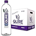 QURE Water, 1.5 Liter ( 50.7 fl oz ), Pack of 12 Bottled Water, 10 pH Alkaline Water, Silky Smooth Taste Water with Electrolytes, Ionized Alkaline Water Bottle Pack