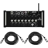 Behringer X Air XR16 Digital Mixer for iPad/Android Tablet, Bundle With 2x H&amp;A XLR M to F Cable 25'