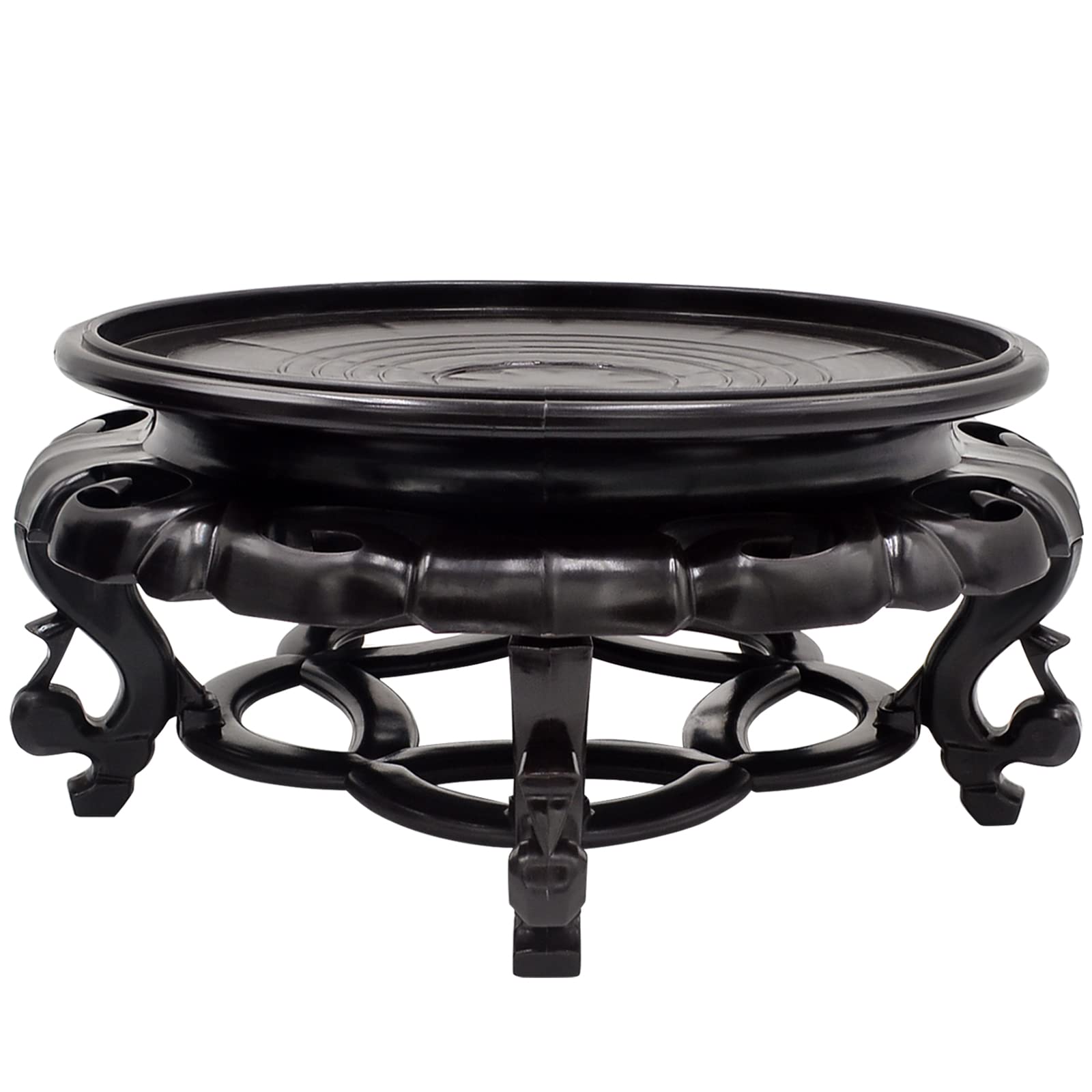 Juanxian Oriental Furniture Vase Stand Fishbowl Teapot Vase Base Stable Home Decoration Display Stand (9.1 in)