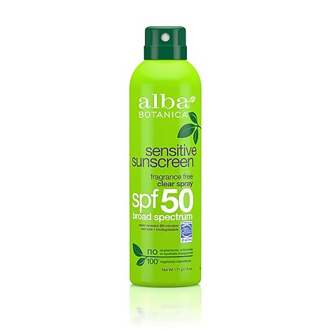 Alba Botanica Very Emollient, Fragrance Free Spray Sunscreen Spf 50, 6 Ounce (724742003814)