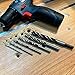 COMOWARE Extra Long Brad Point Drill Bit Set - 300mm Carbon Steel Wood Drill Bit Set for Hardwood, Plywood, Plastic, Aluminum, 7Pcs | 1/8'', 3/16'', 1/4'', 5/16'', 3/8'', 7/16'', 1/2'' (6 Pcs)