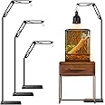 DXOVEEN Reptile Lamp Stand Reptile Heat Lamp Stand (15.7inch to 74.3inch) with 360° Adjustable Swing Arm, Reptile Light Stand for Bearded Dragon Turtles Snake and Chicks