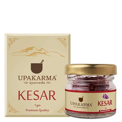 UPAKARMA Pure, Natural and Finest A++ Grade Kashmiri Kesar / Saffron Threads 1 Gram- Pack of 1