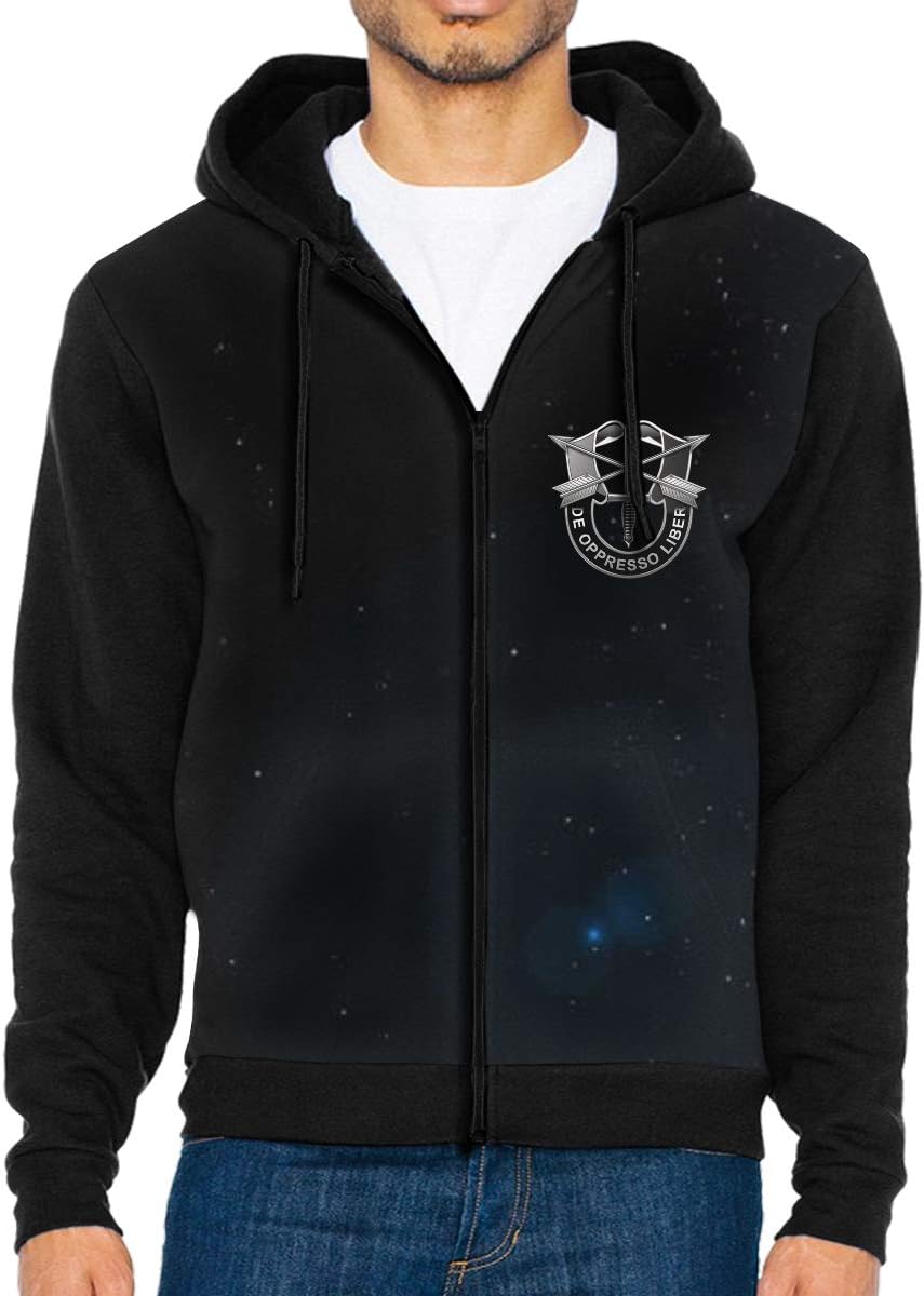 Army Special Forces Men's Full-Zip Hoodie Jacket Pullover Sweatshirt