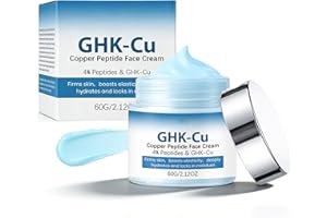 GHK-CU Copper Peptide Face Cream 60g – Anti-Aging Moisturizer for Firming & Wrinkles, Deep Hydration, Skin Elasticity & Smoot