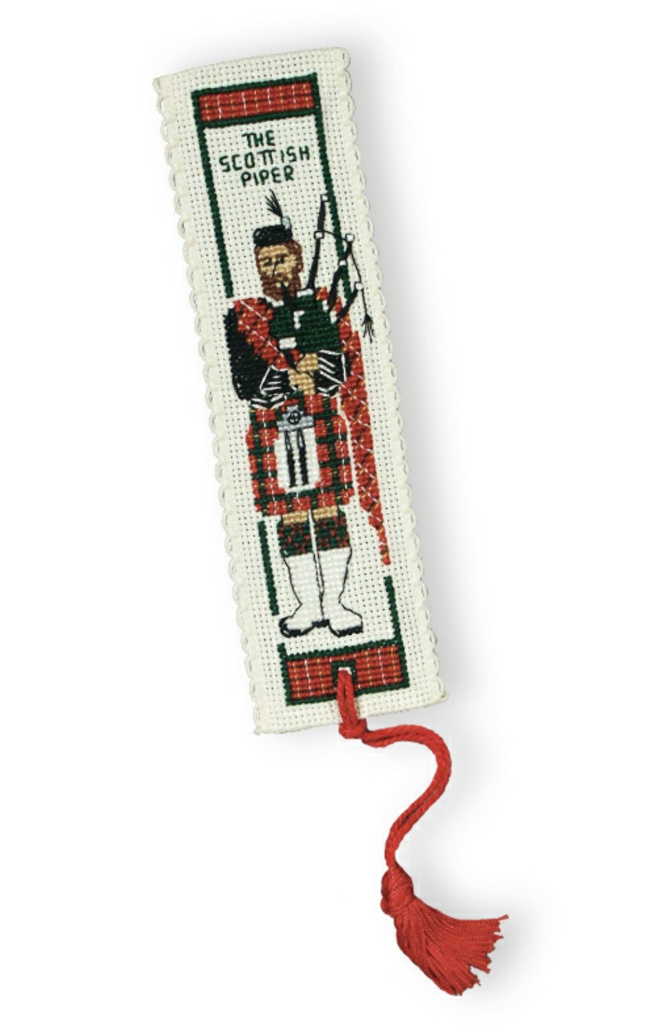 Textile Heritage Collection Cross Stitch Bookmark Kit - Scottish Piper