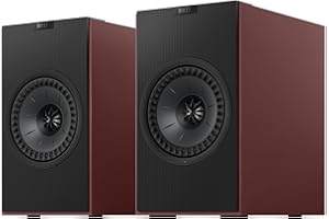 KEF Coda W Wireless HiFi Speakers (Pair, Vintage Burgundy)
