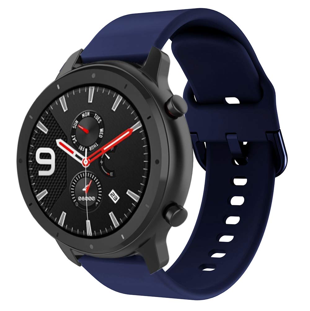 Angersi 20mm Quick Release Soft Silicone Sport Strap Replacement Bands Compatible with AMAZFIT GTR 42mm / GTS/Bip Younth