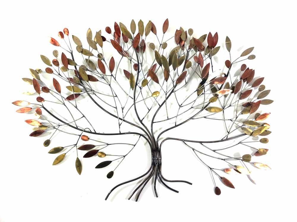 BWA New Contemporary Metal Wall Art Picture Or Sculpture – Large Autum Leaves