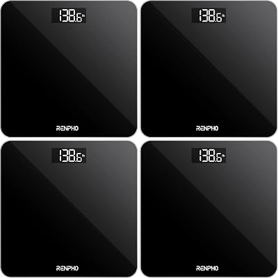 RENPHO Digital Bathroom Scale Body Weight with LED Display Black Core 1S Pack