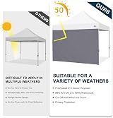 MasterCanopy Instant Gazebo Sidewall Panel 3x3M Water & UV Resistant Gray view 3