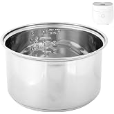 Stainless Steel Inner Pot for CUCKOO CR-0375FW &amp; CR-0375FG Rice Cooker | 3-Cup Uncooked, 6-Cup Cooked, Large Capacity, with Scale Lines