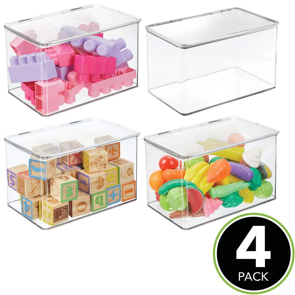 Clear Puzzles Building Blocks mDesign Kids Small Plastic Stacking Toy