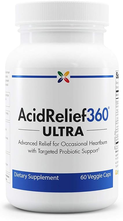 Amazon Com Stop Aging Now Acidrelief360 Ultra With Gutgard And stop aging now acidrelief360 ultra with gutgard and probiotics advanced occasional heartburn relief targeted probiotic support 60 veggie caps