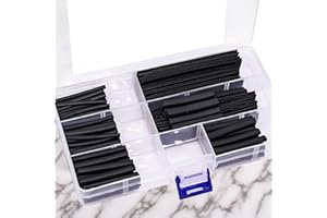 127Pcs Heat Shrink Tubing Kit - 7 Size Electrical Wire Sleeve Set for Insulation - DIY, Automotive, Industrial Use - with Sto