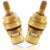 2 Pack Kitchen Faucet Cartridge Replacement Parts for Hansgrohe 94008000 94009000, Cold and Hot Installation Suitable for Shower Valve Cartridge (94009000+94008000)