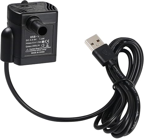 Flintronic Pompe Eau Submersible Aquarium Pump Pompe à Eau Immergée Pompe à Eau Usb 200lh Ultra Silencieux Pour Fish Tank Fontaine Etc Dc 35 9v