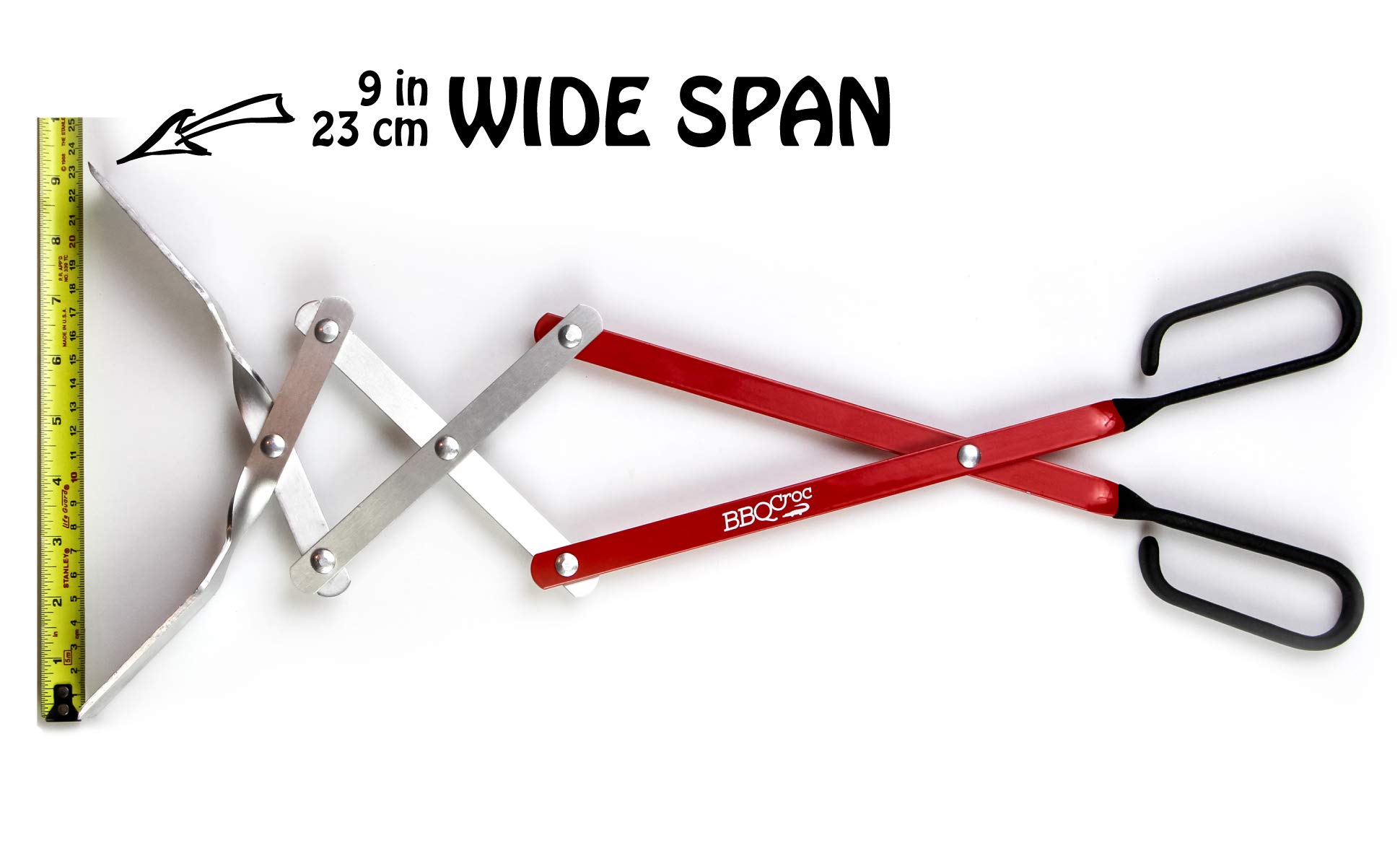 BBQCroc 3 in 1 Barbecue Tool 26inch Extra Light and Extra Long Tongs