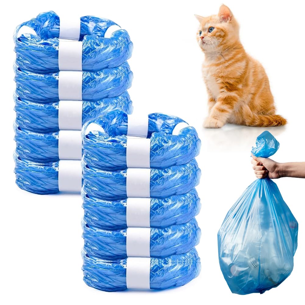 Pack of 10 Refill Foil Rings Refill Bag Compatible Refill Cash for Litter Genie XL & Litter Locker & LitterLocker II Nappy Bin and for Littycat Refill Cassette (10)