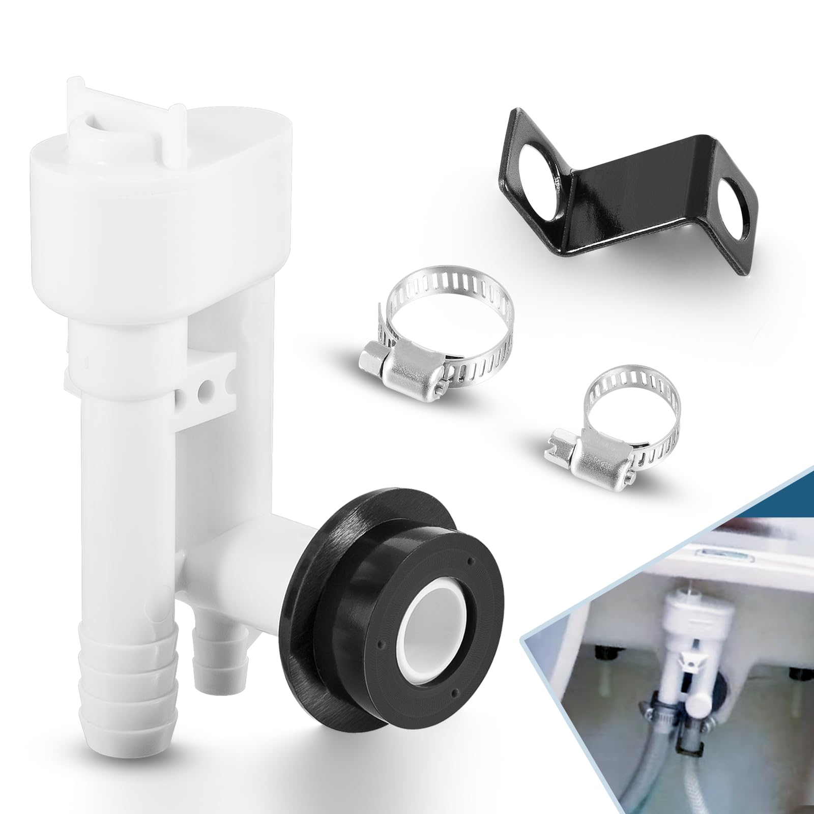 Photo 1 of 385230335 Vacuum Breaker Kit Fit for Dometic/Sealand Toilets Compatible with VacuFlush, Traveler with Hand Sprayer Backflow Prevention (5Pcs)