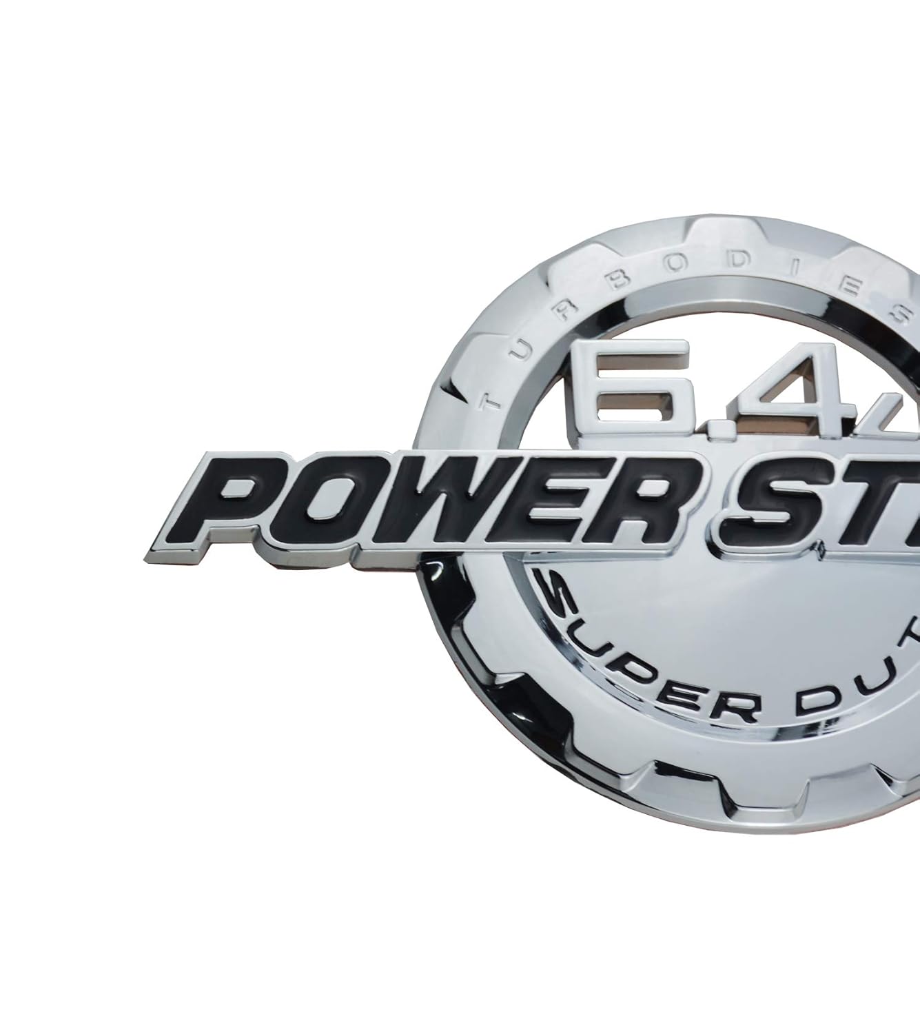 Chrome 1 pcs 6.4L Powerstroke Emblem Power Stroke Super Duty Badge