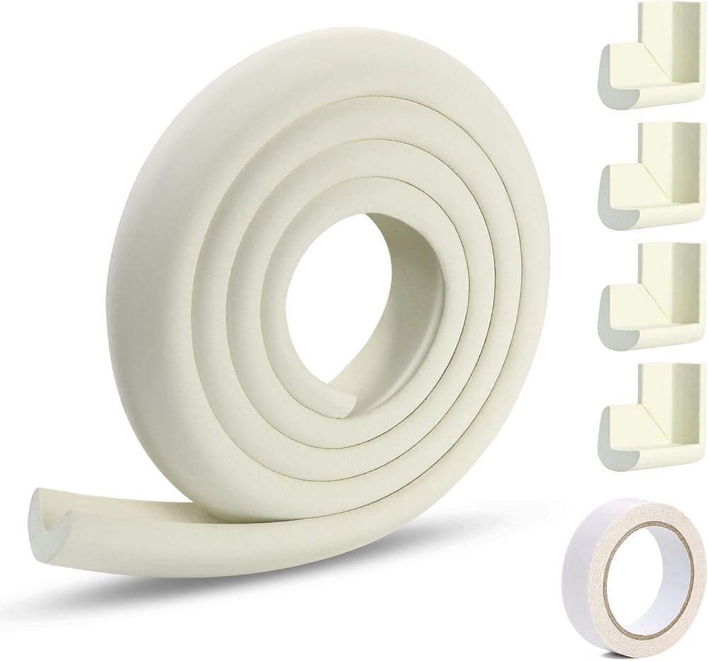 Vicloon Edge Protectors 2 M Foam Safety Strip 4 Corner Cushions Milky White
