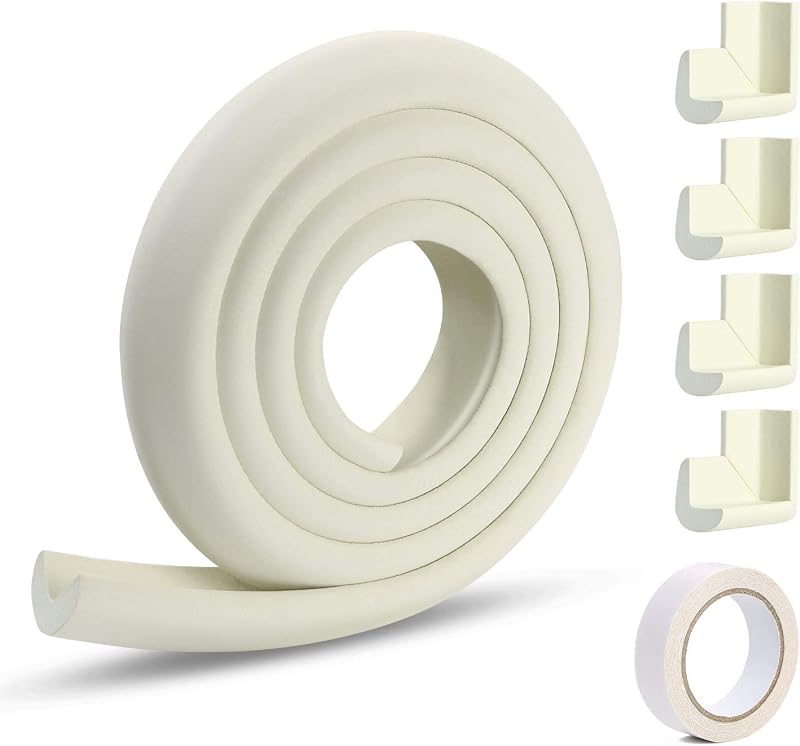 Vicloon Edge Protectors 2 M Foam Safety Strip 4 Corner Cushions Milky White