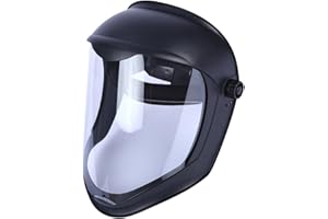 Newmind W/Clear Visor Anti Fog Protective Cover Grinding, Protects Against Falling Or Flying Objects, Impacts, Single Headban