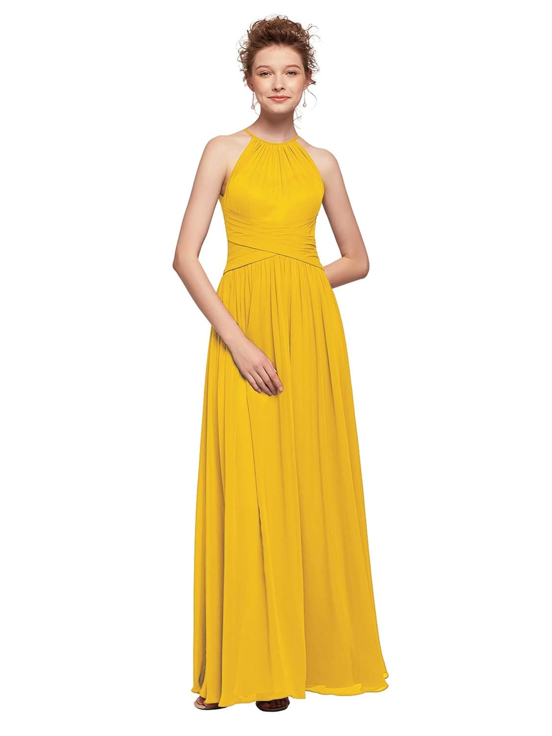 mustard yellow semi formal dress