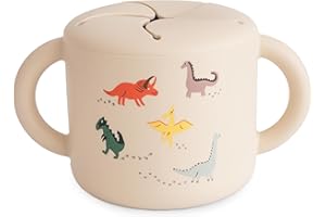 mushie Silicone Snack Cup | Spill Proof Food Container for Toddler and Baby (Dinosaurs)