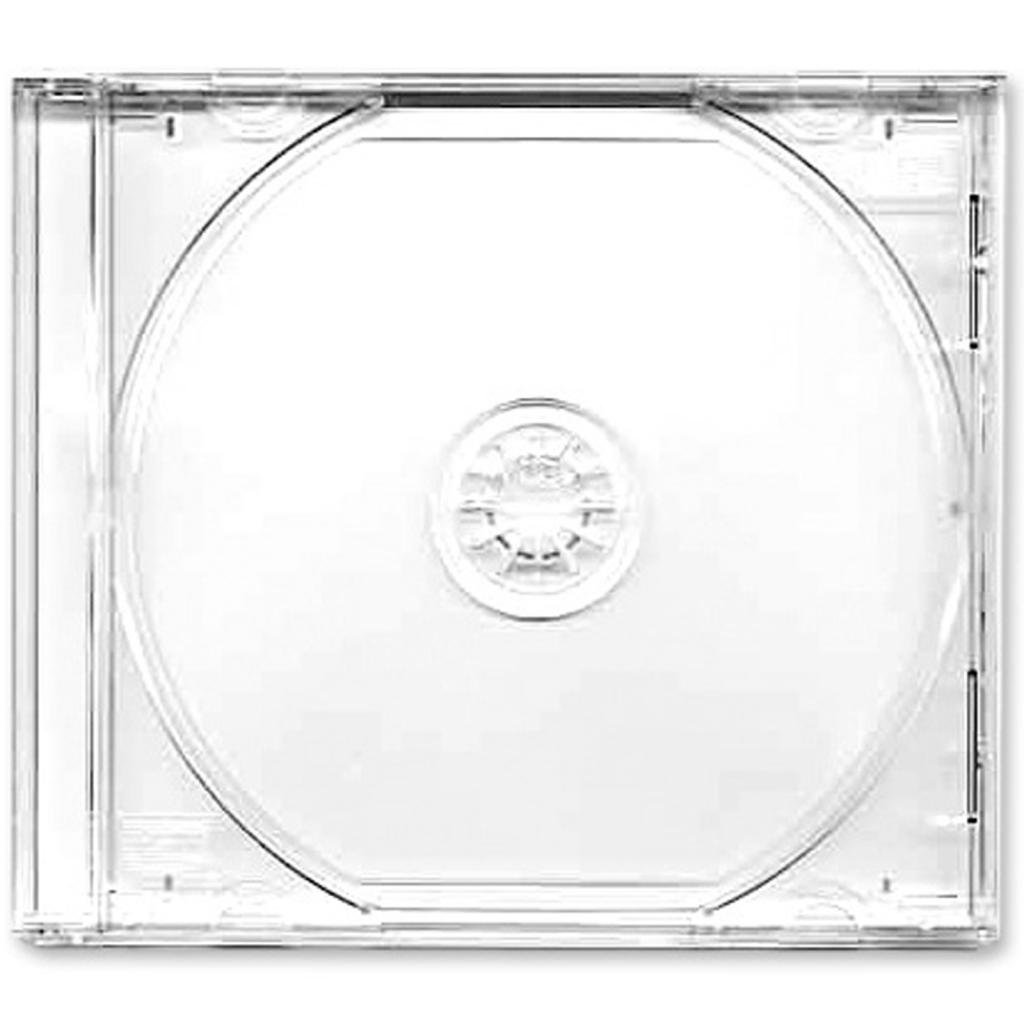 Four Square Media 25 X CD DVD Jewel 10.4mm Cases for 1 Disc with Clear Tray - Pack of 25