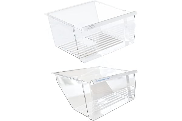 Upgraded Lifetime Appliance 2188656 (Upper) & 2188664 Crisper Bin (Lower) Compatible with Whirlpool Refrigerator - WP2188656, WP2188664