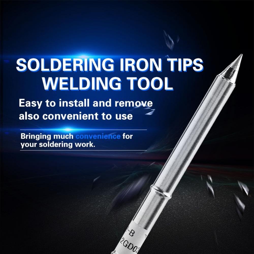 Soldering Iron Tips Welding Tool T12 Series Welding Replacements for FX-951 Rework Stationsuitable for Lower Temperature Soldering 200℃~480℃(T12-B) - Image 3