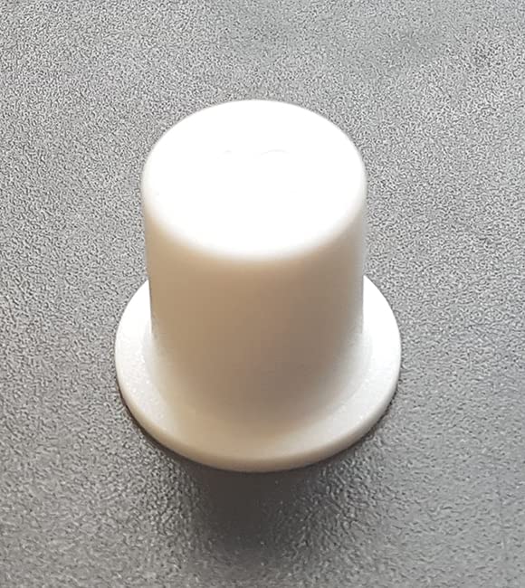 TERF® White Plastic Protective Shouldered Cap Cover M8 (8mm) X 13mm Shouldered End Cap for Screw Thread Rod Stud Pipe Bolt End Protector Safety Cap Cover - Pack of 10