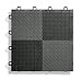 BlockTile B2US4230 Deck and Patio Flooring Interlocking Tiles Perforated Pack, Black, 30-Pack