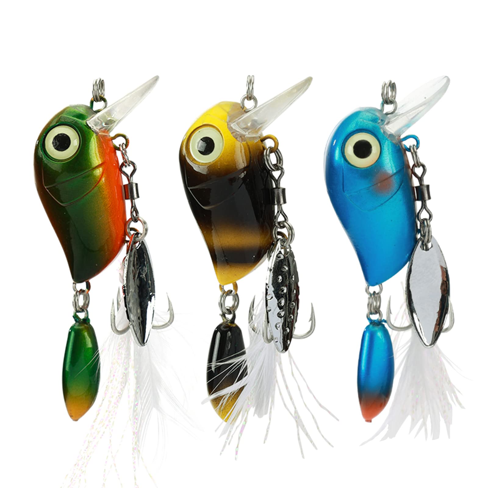 Pelican Mate Crankbaits for Bass Fishing Shallow Diving Fishing Lures Topwater Swimbaits Freshwater and Saltwater 1.5’’/0.2 oz