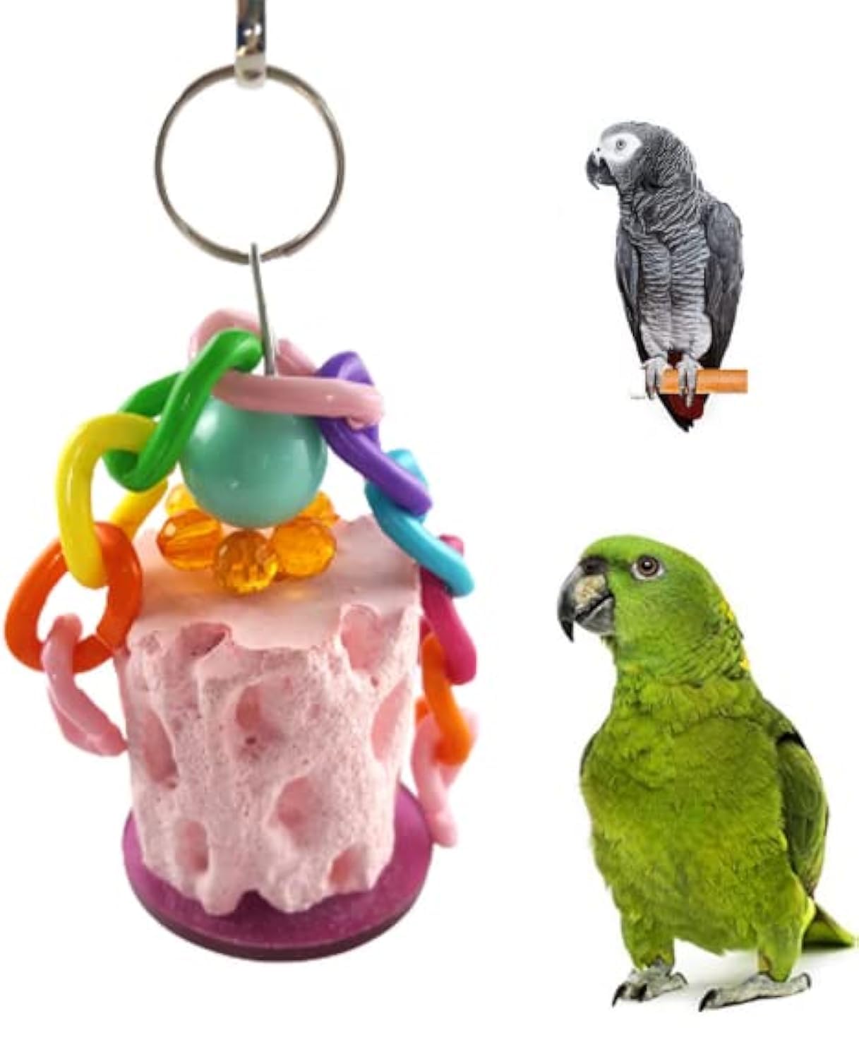 YongXiangPeng Parrot Chew Toy,Bird Chewing Toy Cockatiel Tear Toys Bird Beak Grinding Stone,Grinding Treat for Budgies Parakeet Cockatiel Conure Hamster (Random Color)